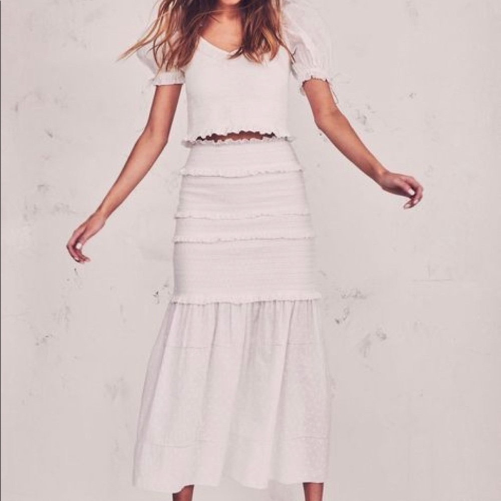 White Loveshackfancy Iva Skirt & Tilly Top (dress) SOLDOUT EVERYWHERE